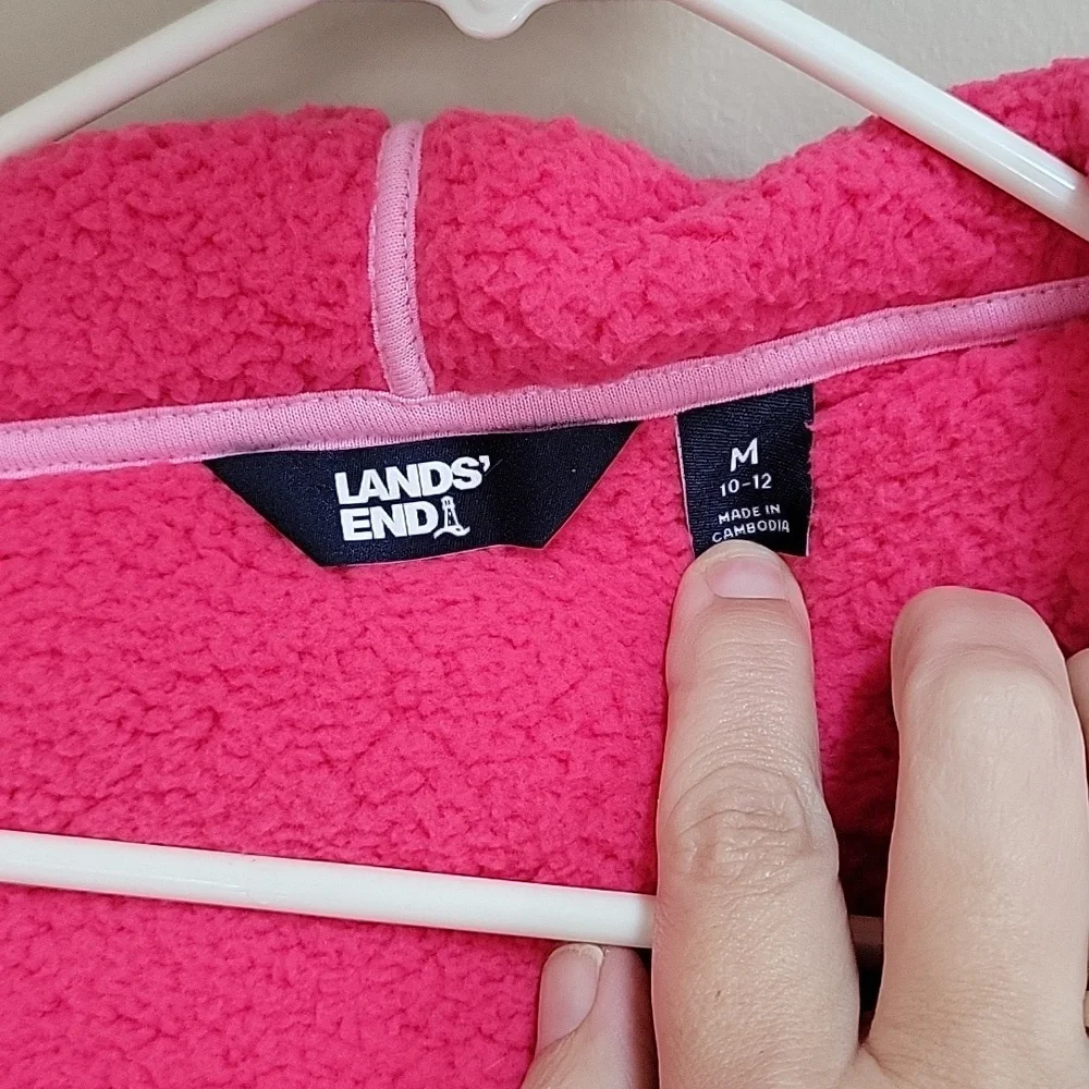 3/$12 CUTEST EVER LANDS END SHERPA HOODIE - Picture 3 of 9